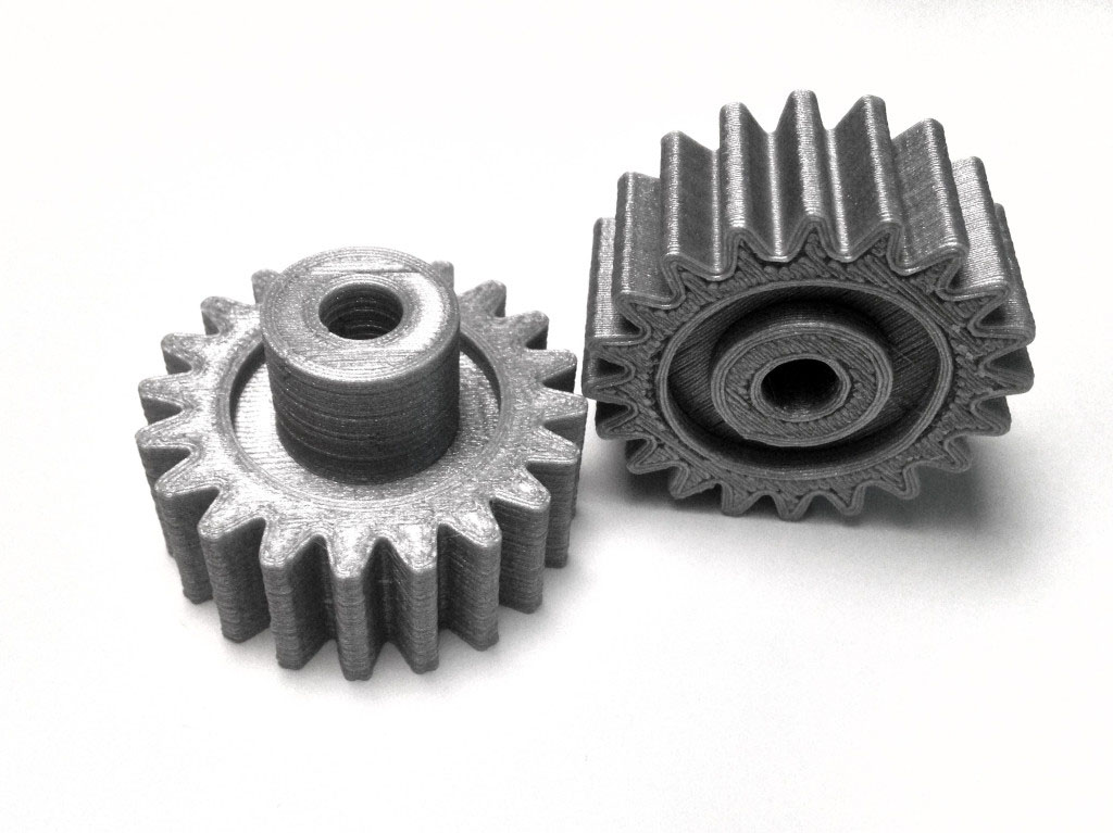 gear wheel 3d printing 3d tlac tvaroch pla silver