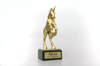 4 award unicorn golden 3d prinitng